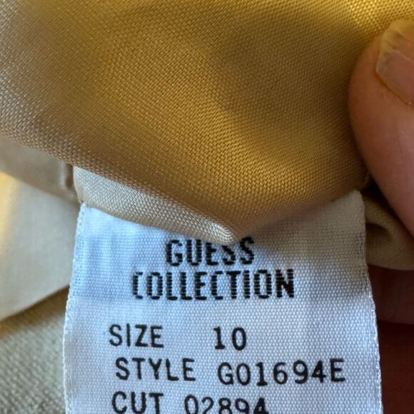 GUESS COLLECTION Women Size 10 Silk Linen Blend Blazer style Jacket Preppy - Picture 6 of 7